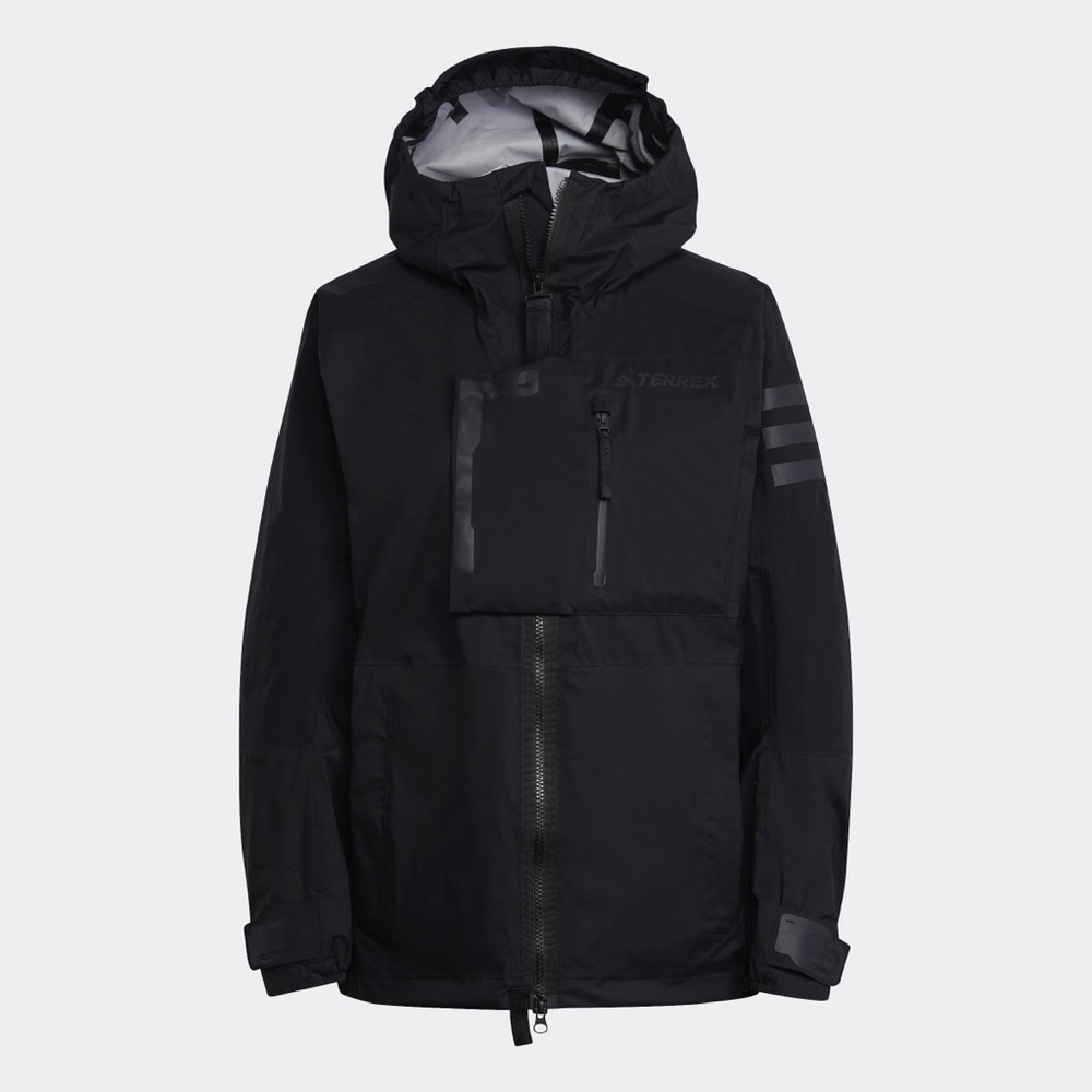 ADIDAS [XS] TERREX XPLORIC RAIN.RDY RAIN/HIKING JACKET IN SOLID BLACK HH9274